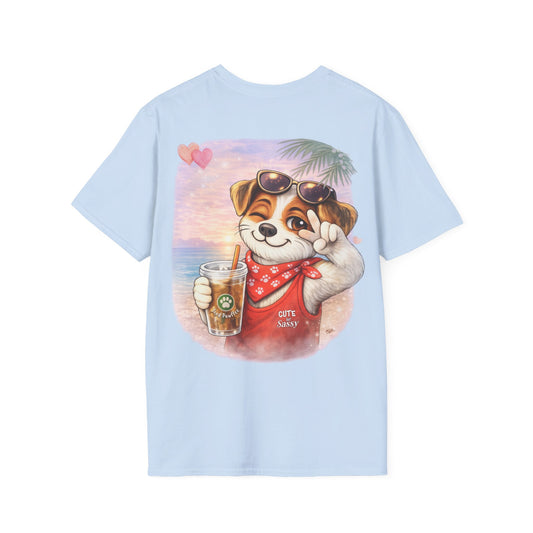 Sassy Jack Russell T-Shirt β Beach Dog Lover Graphic Tee