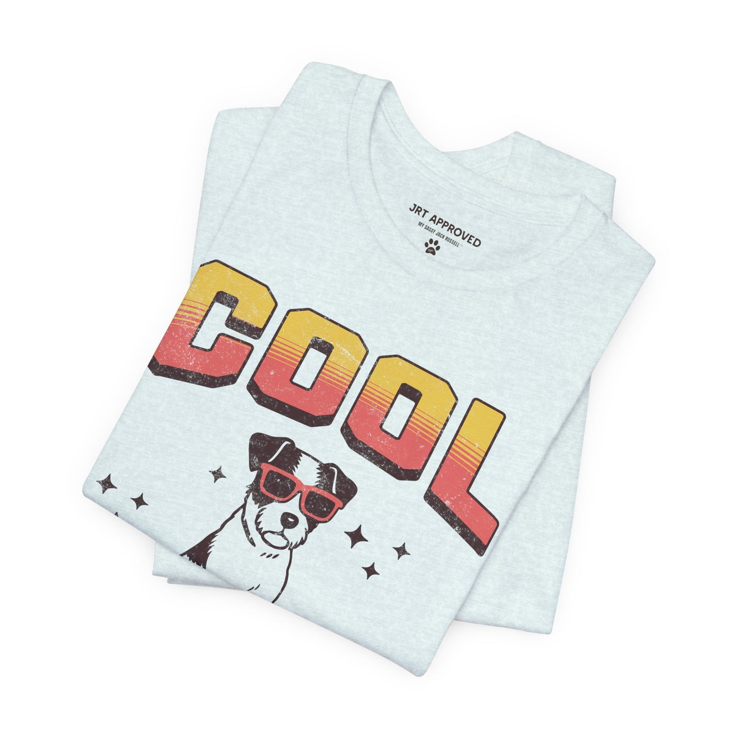 Folded Cool Jack Russell Dad Jack Russell Terrier t-shirt light blue