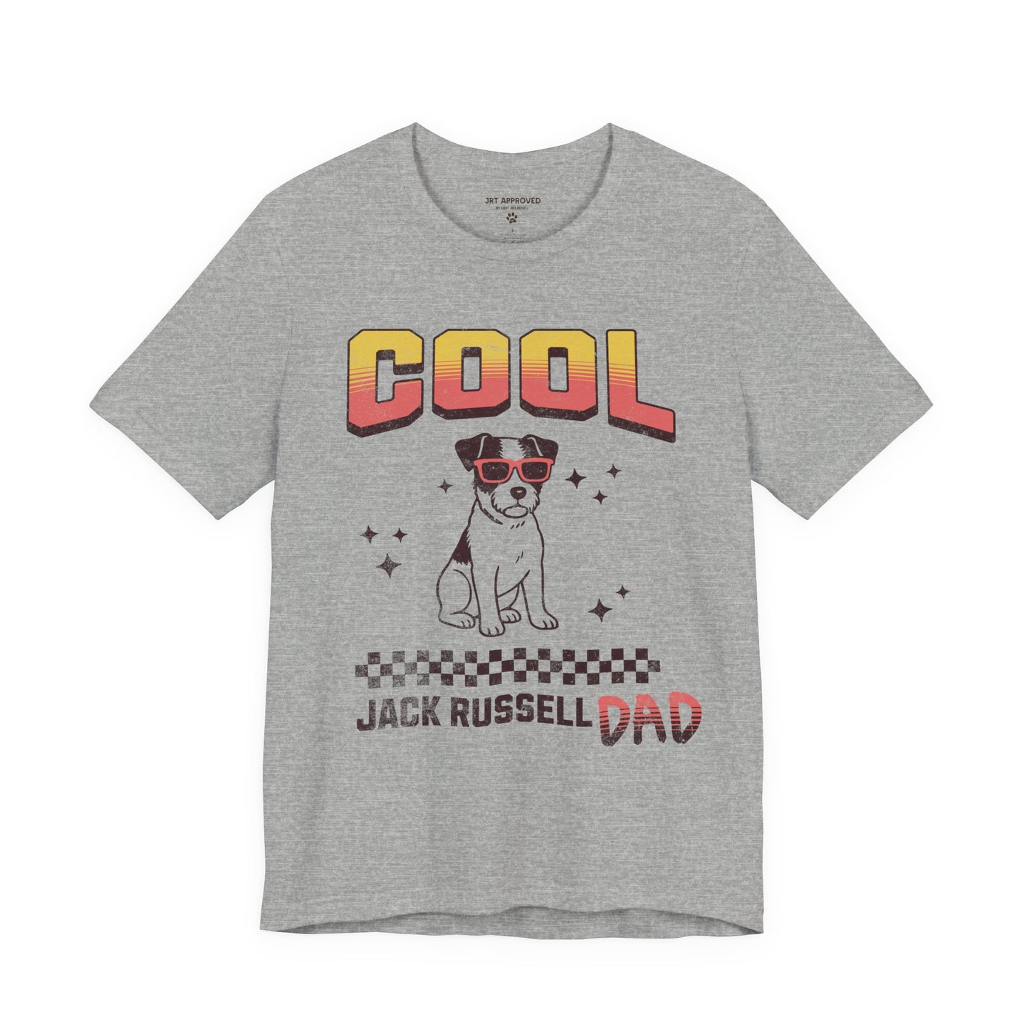 Cool Jack Russell Dad t-shirt retro Jack Russell Terrier graphic gray
