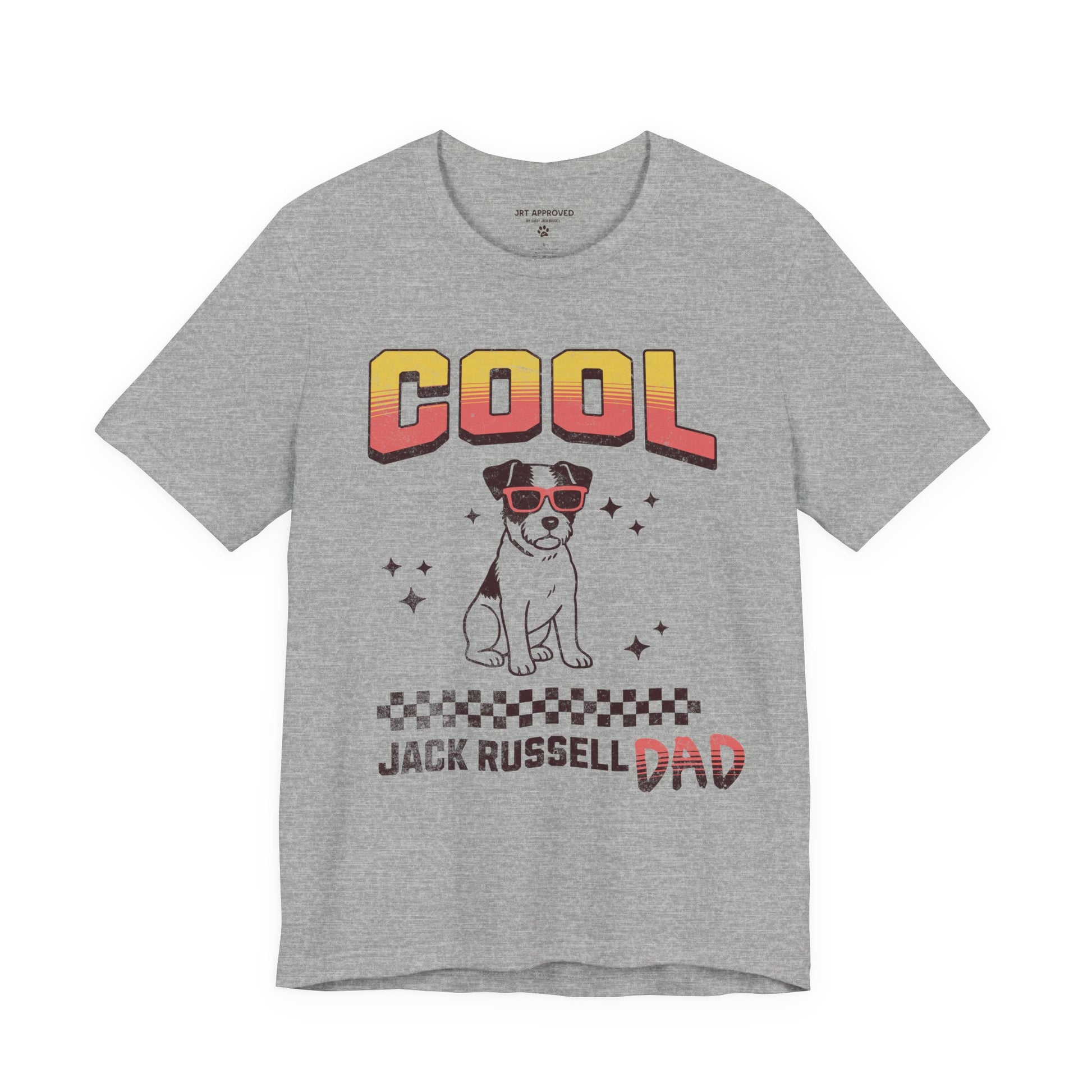 Cool Jack Russell Dad t-shirt retro Jack Russell Terrier graphic gray