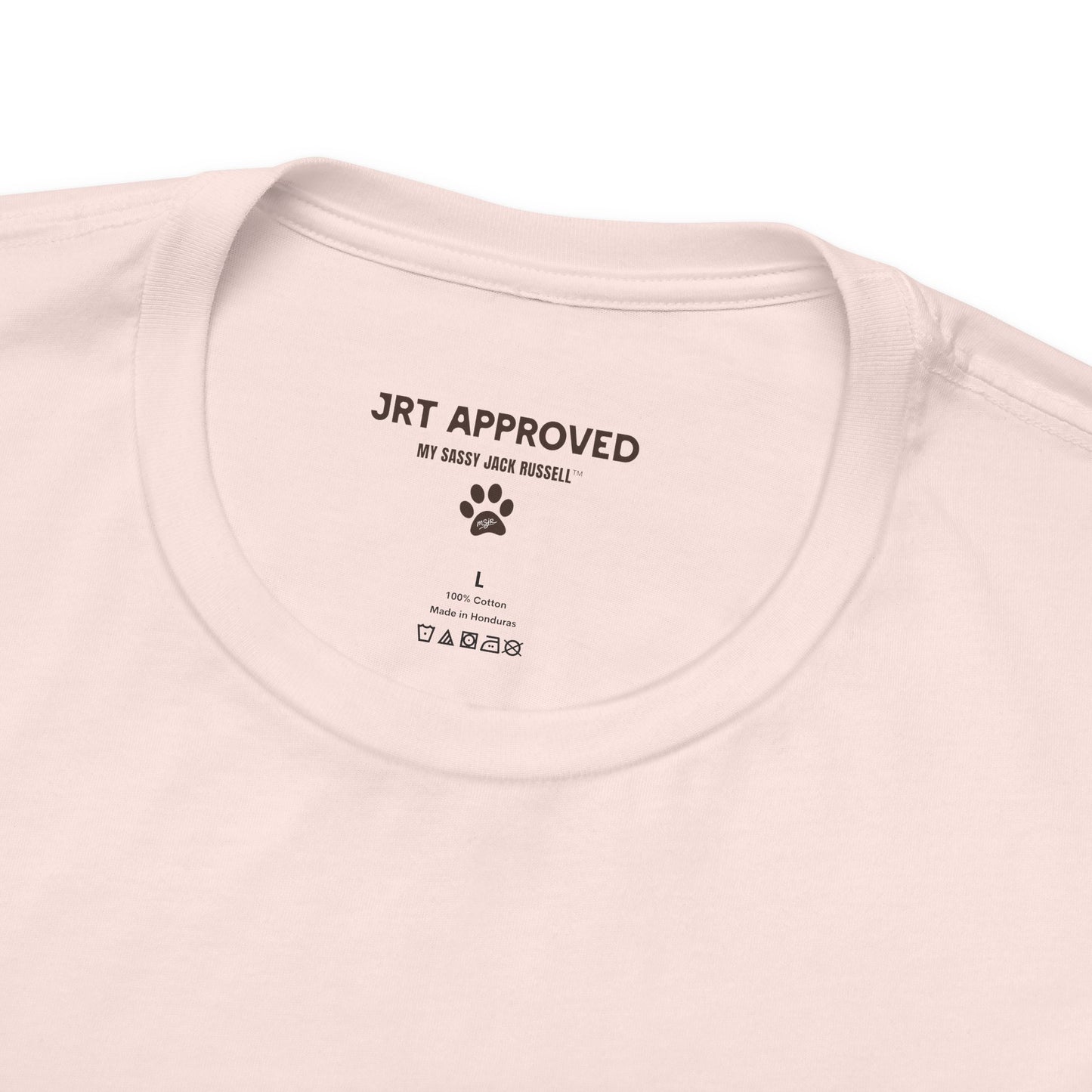 Inner neck label Jack Russell Terrier Social Club t-shirt pink