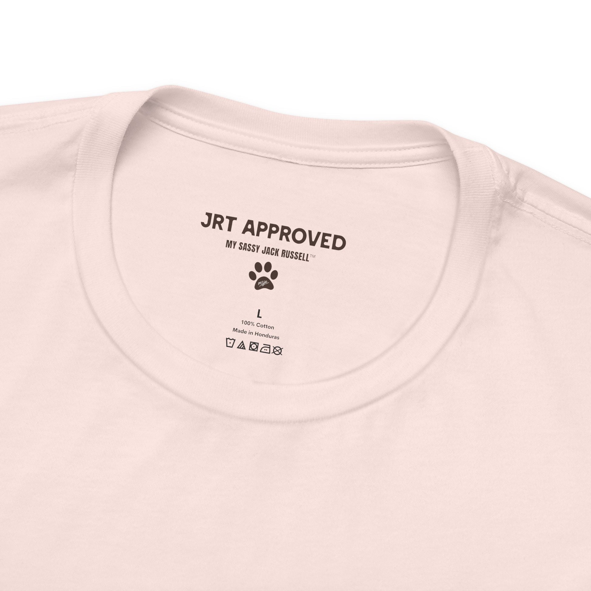 Inner neck label Jack Russell Terrier Social Club t-shirt pink