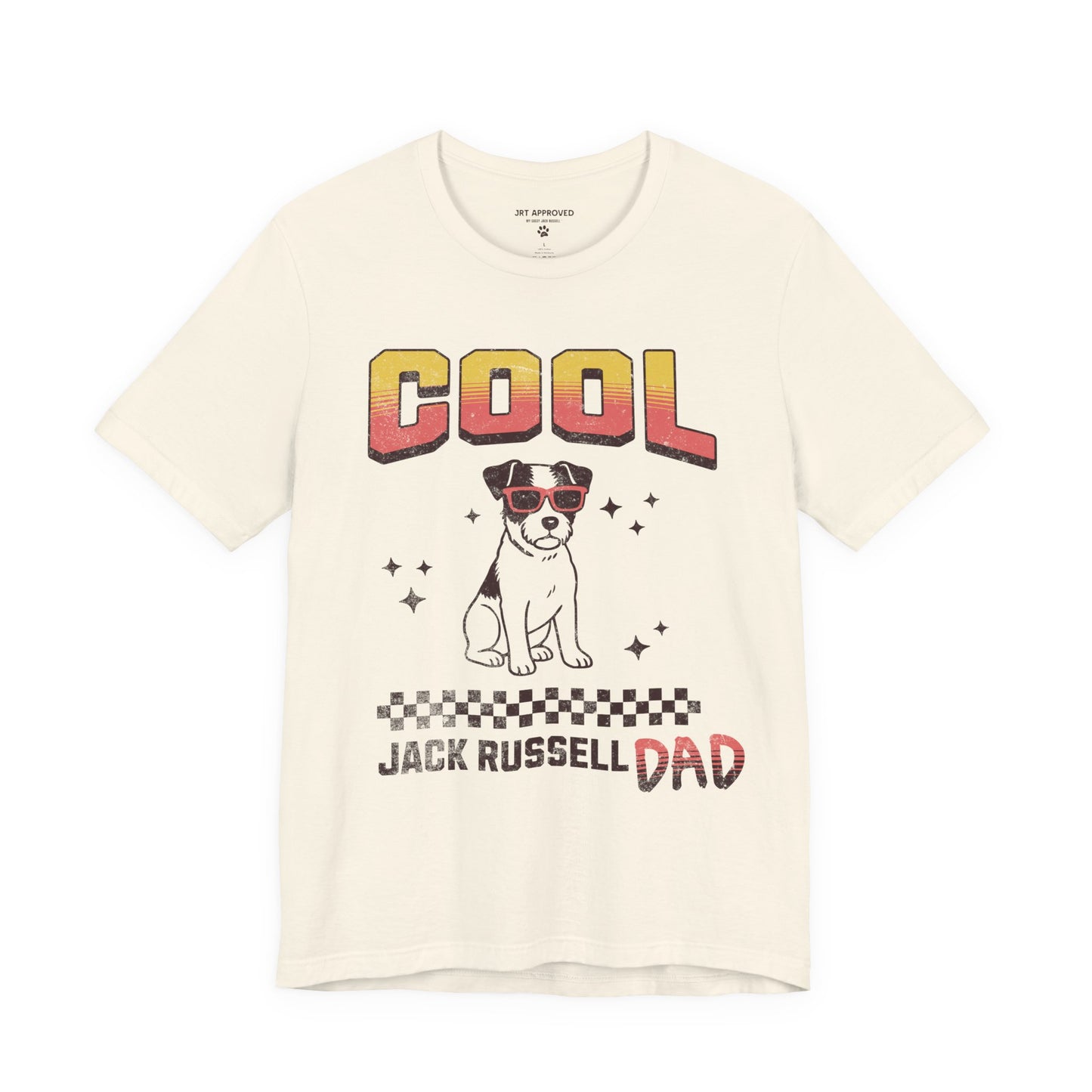 Cool Jack Russell Dad t-shirt retro dog graphic cream