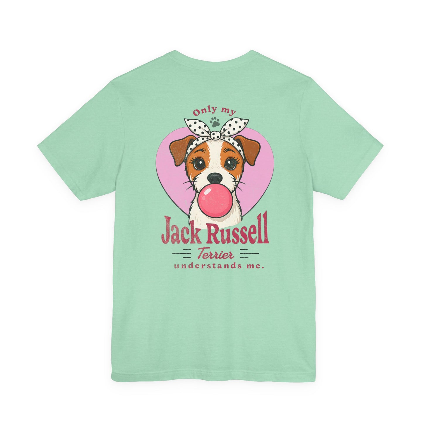 Girly Jack Russell -T-Shirt - Premium front + back print