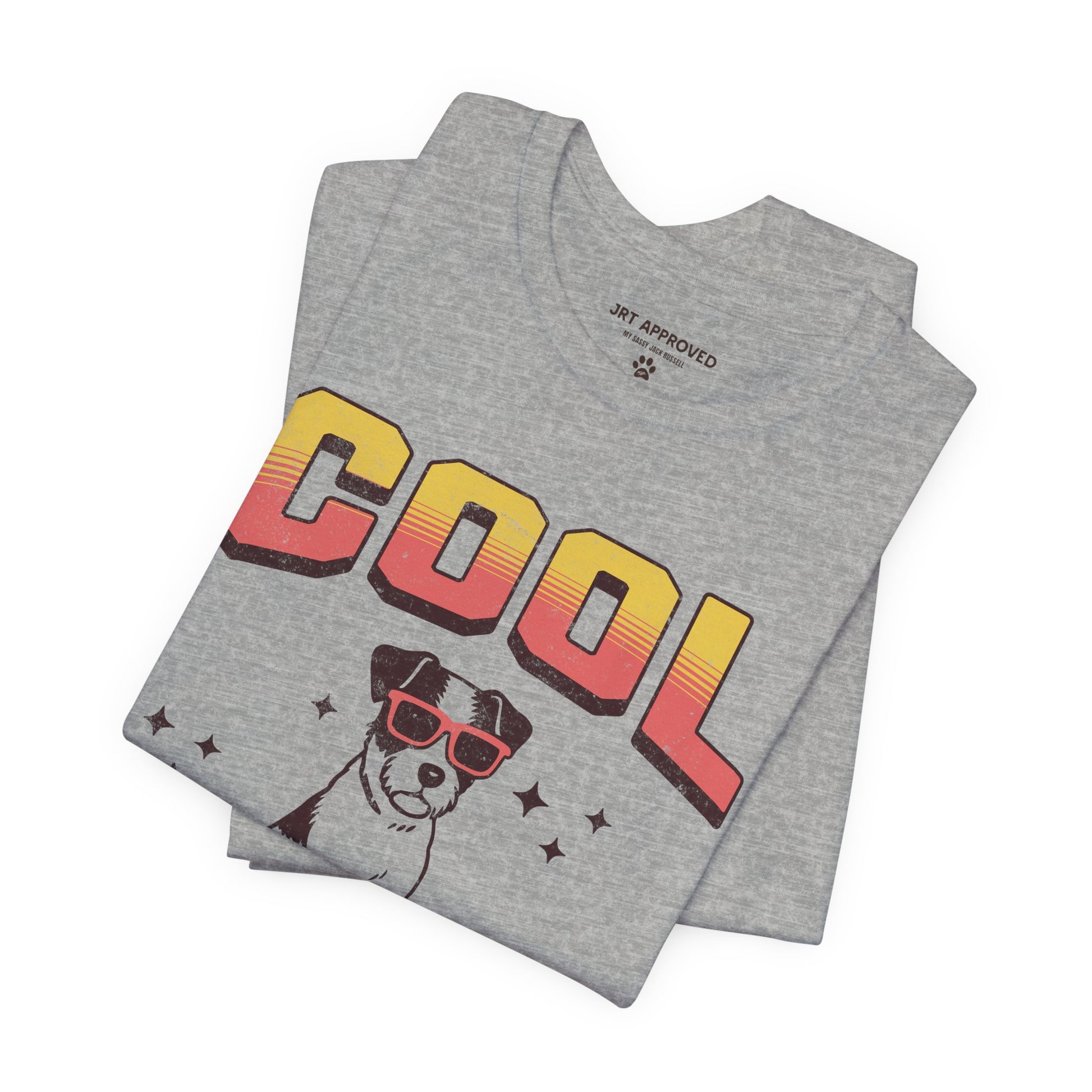 Folded Cool Jack Russell Dad Jack Russell Terrier t-shirt gray