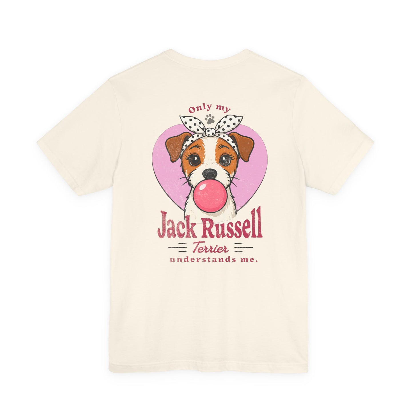 Girly Jack Russell -T-Shirt - Premium front + back print