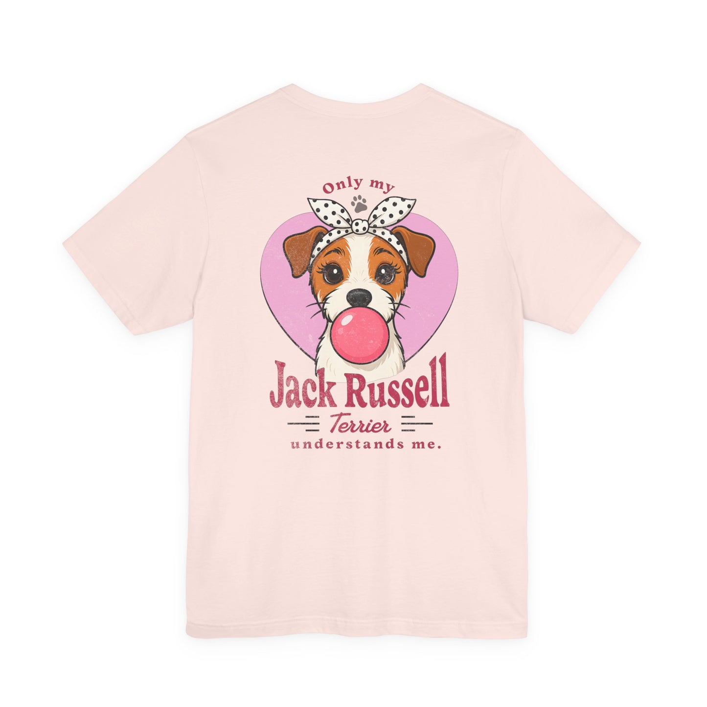Girly Jack Russell -T-Shirt - Premium front + back print