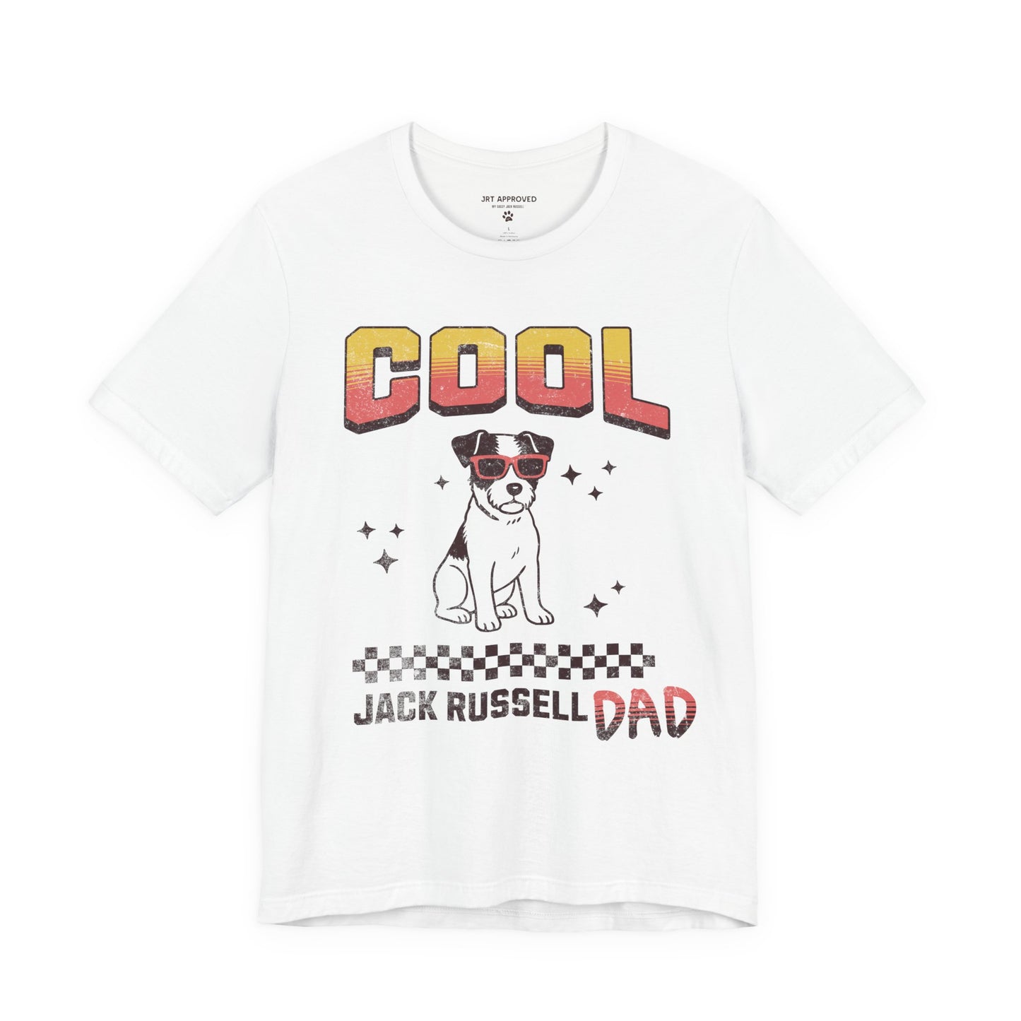Cool Jack Russell Dad t-shirt retro Jack Russell Terrier graphic white
